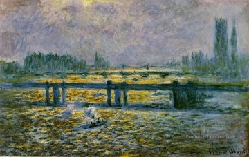 Charing Cross Bridge Réflexions sur la Tamise Claude Monet Peinture à l'huile